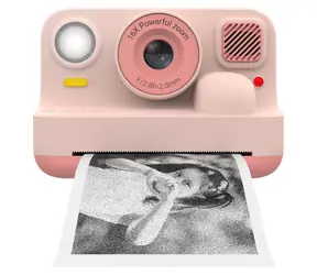 Denver KPC-1374BTRO pink / Kinderkamera mit Drucker / Selfie-Objektiv / microSD 64GB