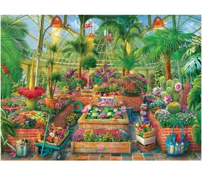 EUROGRAPHICS Puzzle Garten im Gewächshaus / 1000 Teile / 68 x 48 cm