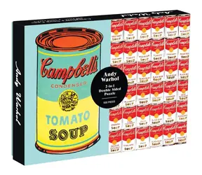 Galison Doppelseitiges Puzzle Andy Warhol Campbell's Suppendosen / 500 Teile / 61 x 46 cm
