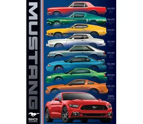 EUROGRAPHICS Puzzle 50 Jahre Ford Mustang / 1000 Teile / 48,9 × 67,6 cm