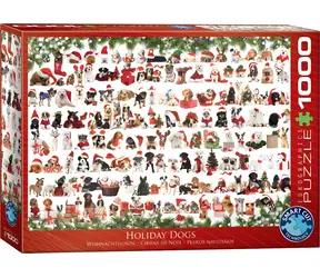EUROGRAPHICS Puzzle Weihnachtshunde / 1000 Teile / 67,63 x 48,89 cm
