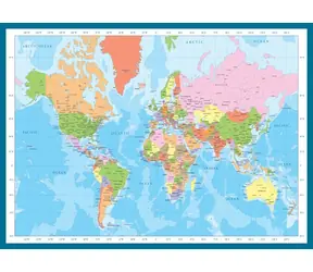 EUROGRAPHICS Puzzle Weltkarte / 1000 Teile / 67,6 x 48,9 cm