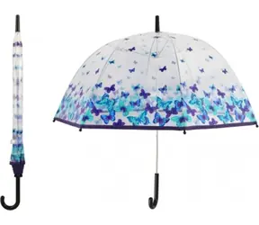 TEDDIES Transparenter Regenschirm mit Schleifen / Regenschirm / Durchmesser 80 cm