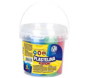 ASTRA Knete / 6 Farben / Plastikeimer