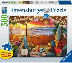 Ravensburger Puzzle Gemütliche Orte: Strandhütte XXL / 500 Teile / große Teile