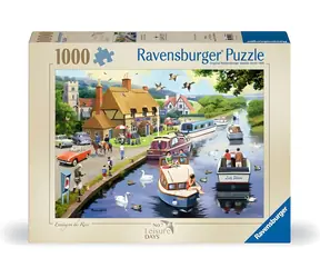 Ravensburger Puzzle Freizeittage Nr. 7: Abend am Fluss / 1000 Teile / 70 x 50 cm