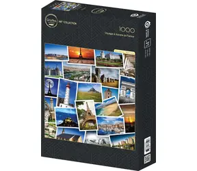 GRAPHICS Quadratisches Puzzle „Segeln durch Frankreich“ / 1000 Teile / 63,5 x 63,5 cm