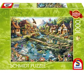Schmidt Puzzle Dorf am Waldrand / 1000 Teile