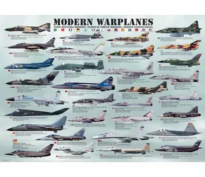 EUROGRAPHICS Puzzle Moderne Kampfflugzeuge / 1000 Teile / 67,6 × 48,9 cm