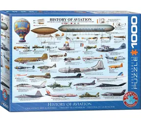 EUROGRAPHICS Puzzle Geschichte der Luftfahrt / 1000 Teile / 67,6 × 48,9 cm