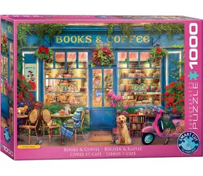 EUROGRAPHICS Rätselbücher und Kaffee / 1000 Teile / 68 x 48 cm
