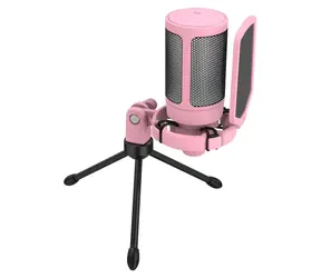 FIFINE A6V pink / Desktop-Mikrofon / Niere / RGB-Hintergrundbeleuchtung / USB-C / Stativ