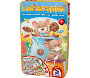 Schmidt Kinderspiel Mäuse und Leitern in einer Blechdose / Brettspiel