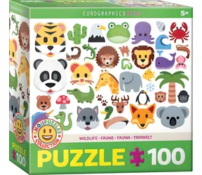 EUROGRAPHICS Puzzle Emoji-Tiere / 100 Teile / ab 5 Jahren / 48,3 x 33 cm