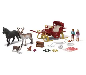 Schleich 99179 Adventskalender Pferdeclub Weihnachtsschlittenfahrt / ab 5 Jahren / 24 Türchen / 31 Teile