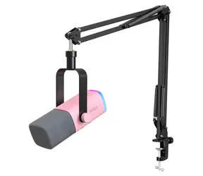 FIFINE AM8T AmpliGame pink / Desktop-Mikrofon / dynamisch / XLR / USB / RGB / Arm