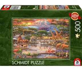 Schmidt Puzzle Paradies unter dem Kilimandscharo / 500 Teile / 48,1 x 34,1 cm