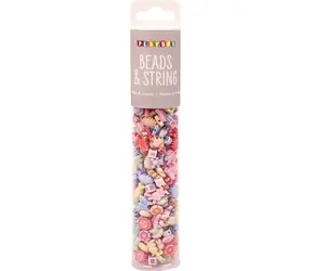 PLAYBOX Perlen in der Röhre, Pastellfarben / 350 Stück