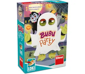Dino Partyspiel Bubu / Kartenspiel / 18 Charakterkarten / 18 Kostümkarten / 6 Spielsteine