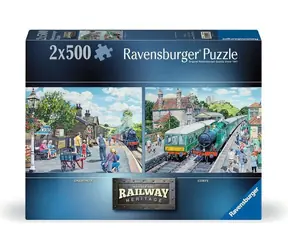 Ravensburger Puzzle Eisenbahngeschichte Nr. 1: Oakworth & Corfe / 2x500 Teile