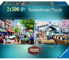 Ravensburger Puzzle Urlaubserinnerungen Nr. 1: Urlaubserinnerungen / 2 x 500 Teile