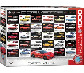 EUROGRAPHICS Puzzle Evolution der Corvette / 1000 Teile / 67,6 × 48,9 cm