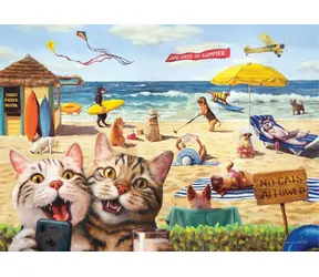 EUROGRAPHICS Puzzle Katzen sind nicht erlaubt XL / 500 Teile / extra große Teile / 68 × 48 cm