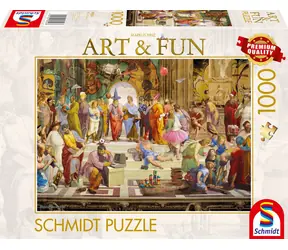 Schmidt Puzzle Kunst & Spaß: Die Schule von Athen 2024 / 1000 Teile / 69,3 x 49,3 cm