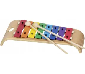 GOKI Xylophon / Musikinstrument / Holz und Metall / 2 Schlägel