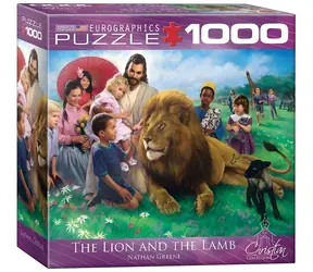 EUROGRAPHICS Puzzle Löwe und Lamm / 1000 Teile / 67,63 x 48,89 cm