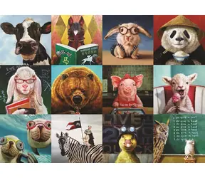EUROGRAPHICS Puzzle Lustige Tiere / 1000 Teile / 68 x 48 cm