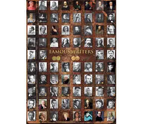 EUROGRAPHICS Puzzle Berühmte Schriftsteller / 1000 Teile / 68 × 49 cm