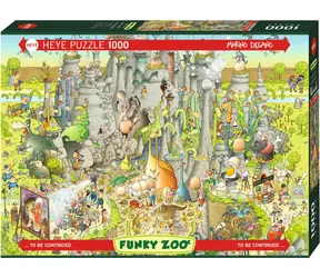 HEYE Puzzle Crazy Zoo: Jurassic World Ausstellung / 1000 Teile / 70 × 50 cm