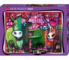 HEYE Puzzle Gestreifte Kühe / 1000 Teile / 70 x 50 cm