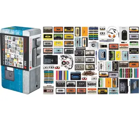 EUROGRAPHICS Puzzle in einer Blechdose mit Kassettenrekorder / 550 Teile / 48 × 33 cm