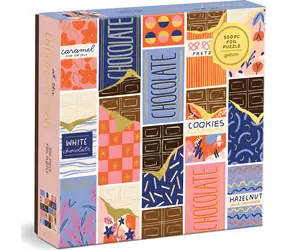 Galison Quadratisches Puzzle in einer Schokoladentafel / 500 Teile / 51 × 51 cm