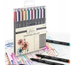 GRAFIX Set farbiger Eyeliner, 10 Stück / Spitze 0,4 mm / 10er-Set