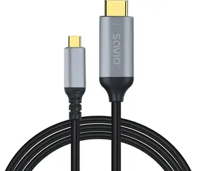 Savio CL-184 Kupfer-/USB-C-HDMI-Kabel / 3 m / HDMI 2.0b