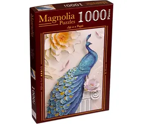 MAGNOLIA Puzzle Blauer Pfau / 1000 Teile / 48 x 68 cm