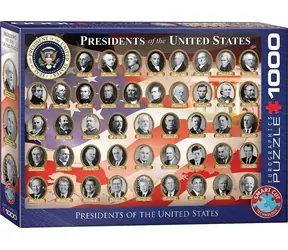 EUROGRAPHICS Puzzle Präsidenten der Vereinigten Staaten von Amerika / 1000 Teile / 67,6 × 48,9 cm