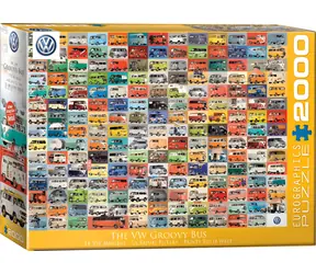 EUROGRAPHICS Puzzle VW Groovy Bus / 2000 Teile / 99,7 x 67,6 cm