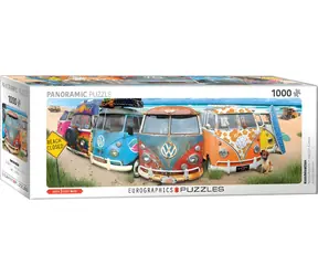 EUROGRAPHICS Panorama-Puzzle Bunte Busse / 1000 Teile / 99 x 33 cm