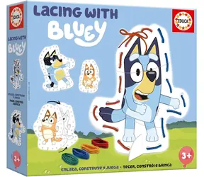 Educa Bluey Schnürspielzeug / Einfädeln und Falten / 4 Pappfiguren