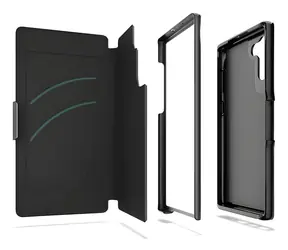 Gear4 D3O Oxford Eco Schutzhülle für Samsung Galaxy Note10, schwarz / D3O-Schutzhülle / 2 Kartenfächer
