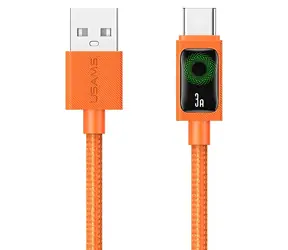 USAMS U92 orange / Lade- und Datenkabel / USB-C - USB-A / 18 W / 1,2 m