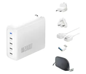 4smarts GaN Flex Pro Reiseladegerät weiß / Reiseladegerät / GaN / 200 W / 4X USB-C