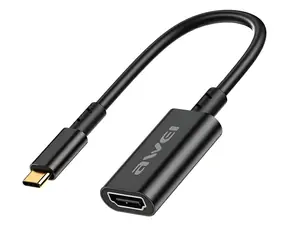 AWEI CL-217T schwarz / Adapter / USB-C auf HDMI / 4K 30Hz