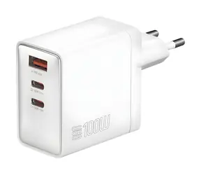 4smarts SGaN Pocket 100W weiß / Ladegerät / GaN / 2x USB-C / USB-A / PD 100W