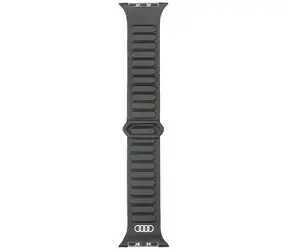 Audi Magnetring-Armband für Apple Watch 44/45/46/49 mm, schwarz / Magnetverschluss / Kunstleder