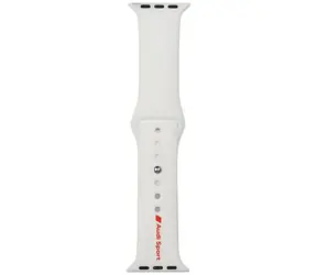 Audi Sport Logo Silikonarmband, weiß / Armband / Silikon / für Apple Watch 40/41/42 mm
